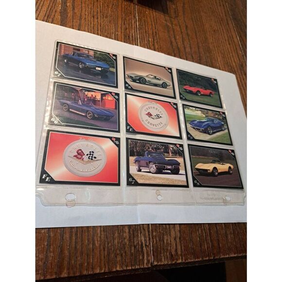 Vintage 1991 Collect A Card Vet Set Corvette Trading Cards Lot 9 Chevrolet Cards - Picture 1 of 2